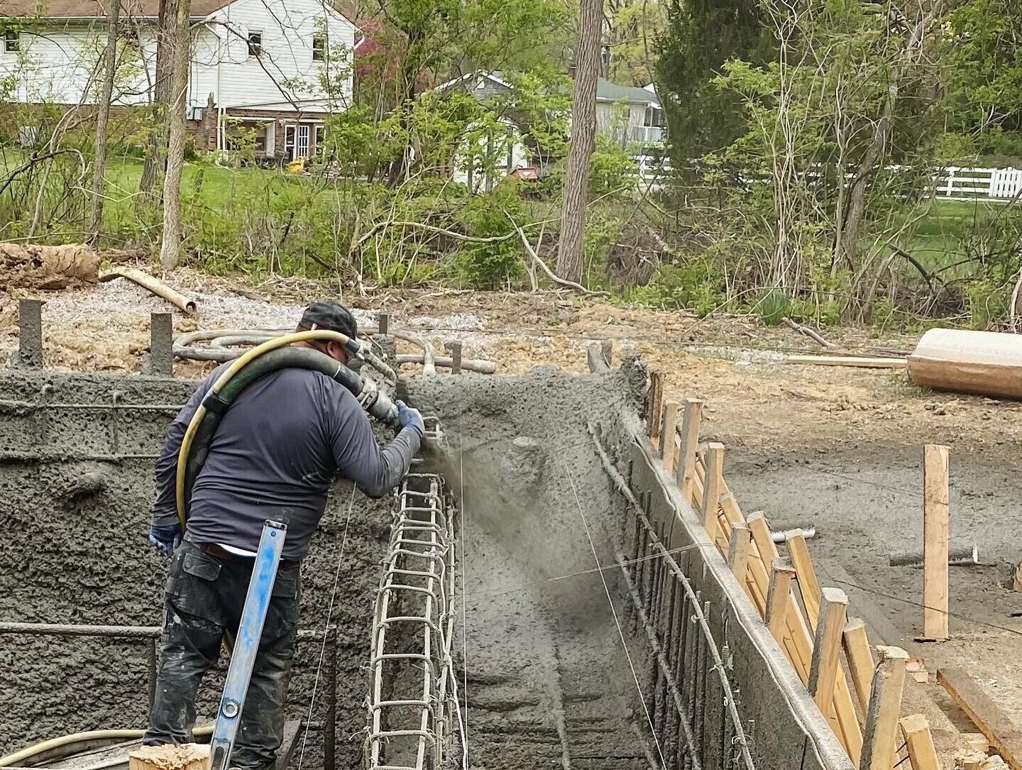 Custom gunite pool build